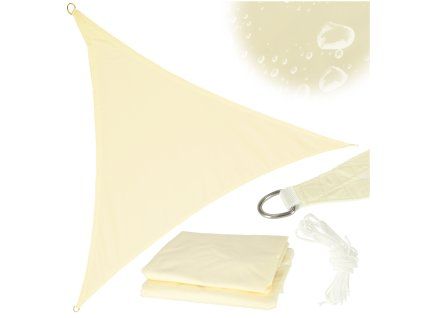 Terrace sunshade sail 4x4x4m triangle beige 171562