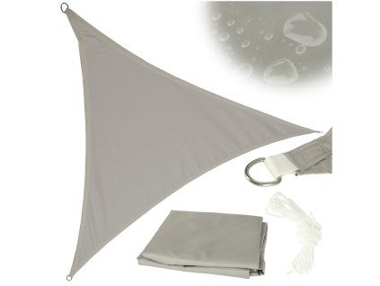 LUARO garden terrace sunshade waterproof 3x3x3m triangle grey 171592