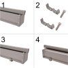 Lateral terrace awning retractable screen 180 grey 170184