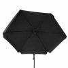 LUARO Garden umbrella large folding umbrella with boom 290cm black 186969