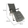 Garden folding lounger with cushion grey 172834