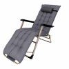 Garden folding lounger with cushion grey 186820
