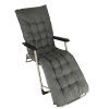Garden folding lounger with cushion grey 172824