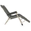 Garden folding lounger with cushion grey 172825