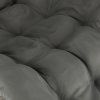 Garden folding lounger with cushion grey 172826