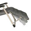 Garden folding lounger with cushion grey 172827