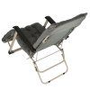 Garden folding lounger with cushion grey 172828
