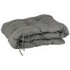 Garden folding lounger with cushion grey 172830