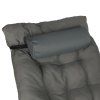 Garden folding lounger with cushion grey 172831