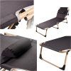 Camping bed folding 193 cm grey 154335