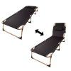 Camping bed folding 193 cm grey 154337