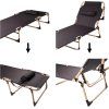 Camping bed folding 193 cm grey 154338