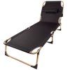 Camping bed folding 193 cm grey 154334