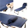 Camping bed folding 193 cm navy blue 154330