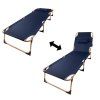 Camping bed folding 193 cm navy blue 154332