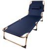 Camping bed folding 193 cm navy blue 154329