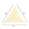 Terrace sunshade sail 4x4x4m triangle beige 176656