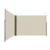 LUARO corner side terrace awning retractable screen 180 x 600 cm beige 182547