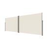 LUARO corner side terrace awning retractable screen 180 x 600 cm beige 182548