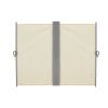 LUARO corner side terrace awning retractable screen 180 x 600 cm beige 182549