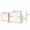 LUARO corner side terrace awning retractable screen 180 x 620 cm beige 183017
