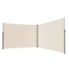 LUARO corner side terrace awning retractable screen 180 x 600 cm beige 182546