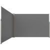LUARO corner side terrace awning retractable screen 180 x 600 cm grey 182541