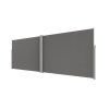 LUARO corner side terrace awning retractable screen 180 x 600 cm grey 182542
