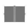LUARO corner side terrace awning retractable screen 180 x 600 cm grey 182543