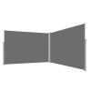 LUARO corner side terrace awning retractable screen 180 x 600 cm grey 182540