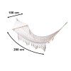 Garden hammock boho mesh tassel hanging lounger macrame 200cm grey 168982
