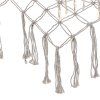 Garden hammock boho mesh tassel hanging lounger macrame 200cm grey 168985