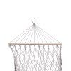 Garden hammock boho mesh tassel hanging lounger macrame 200cm grey 168987