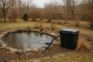 Wie bereitet man die Teichfiltration auf den Winter vor? Abschalten, reinigen oder weiterlaufen lassen?