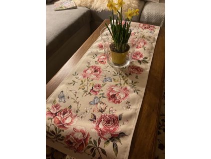Rosa běhoun 135 x45 cm