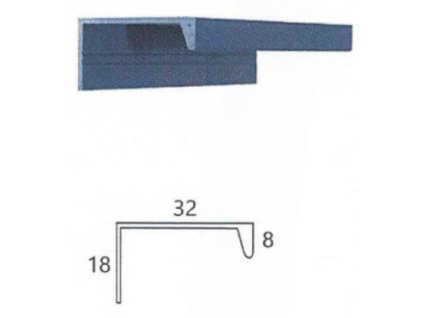 TULIP Úchytový profil Lucata II 3000 mm eloxovaný hliník