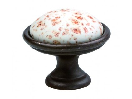 Marella Design knop Macis hnědá/porcelán bílý