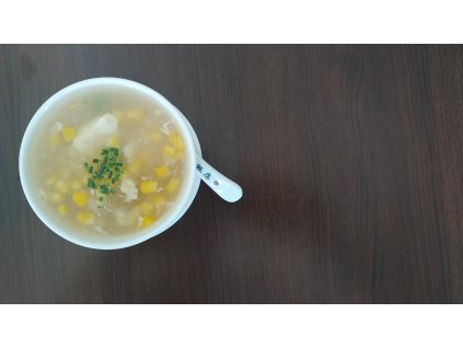 Kukuřičná polévka s kuřecím masem