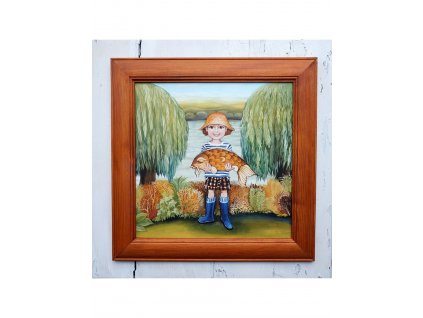 Malý rybář 38 x 38 cm