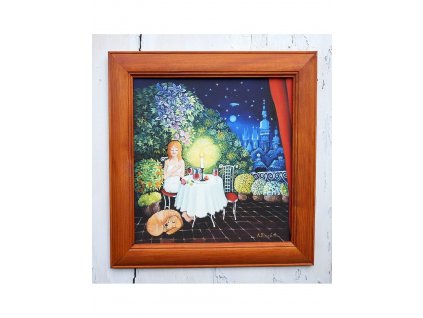 Ona na terase 38 x 38 cm