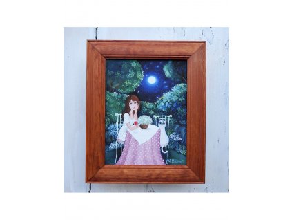Čekání při měsíčku 38 x 46 cm