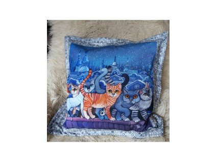 Vykročit správnou packou - polštář 50 x 50 cm bavlna