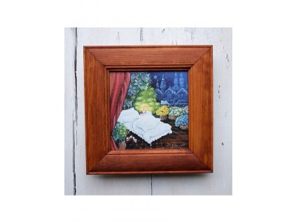 Terasa s bílou peřinou 23 x 23 cm