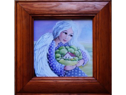 Andělka pro štastný domov 23 x 23 cm