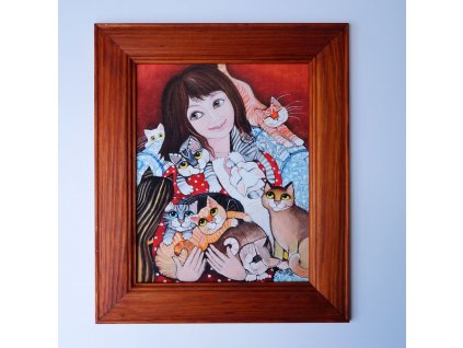 Chovatelka koček 28 x 33 cm