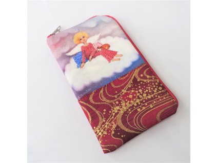 Obal na mobilní telefon - Andělka sedící na obláčku