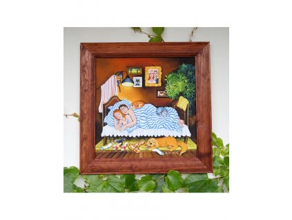 Čtyři v posteli 38 x 38 cm