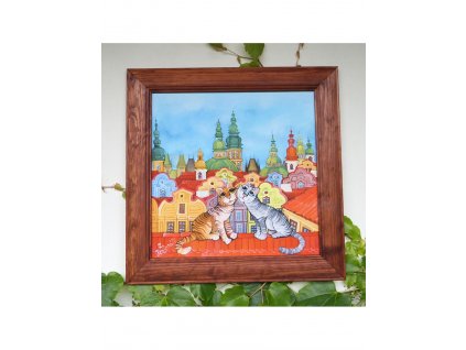 Kočičí rande 38 x 38 cm