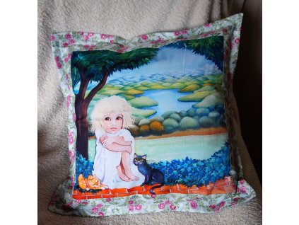 Já věřím na víly- polštář 50 x 50 cm bavlna