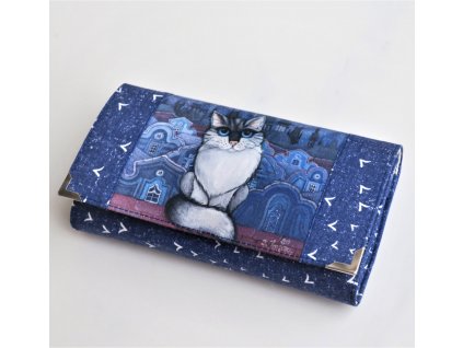 Modrý kocour - peněženka 17 cm i na karty